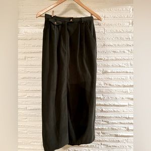 Orvis long pencil skirt in army green